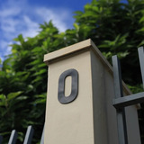 Número Residencial Em Acrílico Preto Dupla Face 
