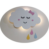 Nuvem Luz Led Luminária Com Gotas Chuva De Amor Decoração