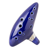 Ocarina Zelda Triforce Cerâmica Bolsa Suporte Cordão Manual