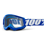 Oculos 100% Strata 2 Azul Lente Transparente