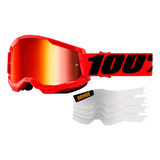 Óculos 100% Strata 2 Espelhado Motocross