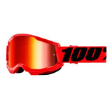 Oculos 100% Strata 2 Espelhado Red Motocross Trilha Enduro