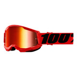 Óculos 100% Strata 2 Vermelhos Motocross