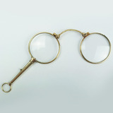 Óculos Antigo Em Ouro 14k Lorgnon Tipo Pince Nez Raridade