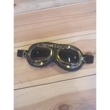 Óculos Aviador De Proteção P/ Capacete Aberto Dourado / Fumê