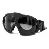 Oculos Com Cooler Airsoft 2x Lentes Anti Embaante Preto