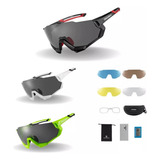 Óculos De Ciclismo Rockbros Rb-sp176 Cores 5 Lentes Uv-400 Cor Da Armação Preto Cor Da Lente Preto