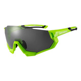 Óculos De Ciclismo Rockbros Rb-sp176 Cores 5 Lentes Uv-400 Cor Da Armação Verde Cor Da Lente Preto