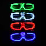 Óculos De Led Pisca Neon Rave Pisca Conforme A Música Cor Azul