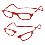 Oculos De Leitura Descanso Perto Com Imã +2,50 Vermelho
