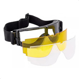 Oculos De Proteção Tático Airsoft Com 3 Lentes - Proteção Uv