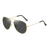 Óculos De Sol Aviador Masculino Feminino Clássico Vintage Cor Dourado/preto