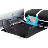 Óculos De Sol Aviador Mercedes-benz Uv400 Lentes Polarizada Cor Da Armação Preto