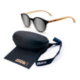 Óculos De Sol Bambu Redondo Brk Espelhado Proteção Uv400
