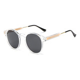 Óculos De Sol Bulier Modas California, Cor Transparente Armação De Acetato, Lente De Policarbonato Haste De Acetato