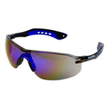 Óculos De Sol Ciclista Esportivo Ciclismo Corrida Uv400 C/ca Armação Azul Lente Azul/espelhado