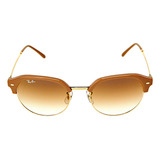 Óculos De Sol Feminino Rb4429 Bege Sobre Ouro Lentes Marrom Ray-ban