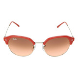 Óculos De Sol Feminino Rb4429 Vermelho Sobre Prata Ray-ban