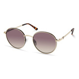 Óculos De Sol Guess Classic Redondos Dourados/tartaruga Para