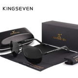 Óculos De Sol Kingseven De Luxo Estilo Aviador Preto K725