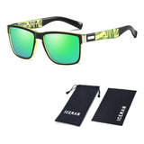 Óculos De Sol Masculino Escuro Espelhado Polarizado Verde