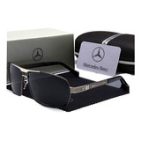 Óculos De Sol Mercedes-benz Proteção Uv400 Polarizado Cor Cinza