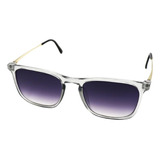 Óculos De Sol Quadrado Preto Fosco Unissex Proteção Uv400