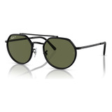 Óculos De Sol Ray Ban Polarizado Rb3765 002/58-53 Cor Preto Cor Da Armação Preto Cor Da Haste Preto Cor Da Lente Verde