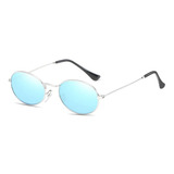 Óculos De Sol Retrô Glamour Modelo Oval Lente Pequena Uv400