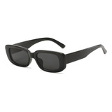 Óculos Hype Retangular Retro Vintage Masculino Feminino Preto