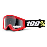 Óculos Infantil 100% Strata Mini Motocross Trilha Enduro Cor Da Armação Red Cor Da Lente Transparente Tamanho Único