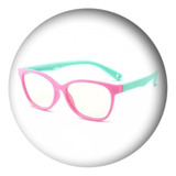 Oculos Infantil Anti Raio Azul Rosa