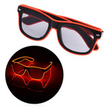 Óculos Led Neon Lente Escura Rave