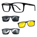 Oculos Mormaii 6112 Swap 4 Preto Fosco Com 3 Clipons Cpn