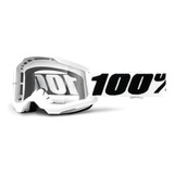 Óculos Motocross 100% Strata 2 Lente Anti Embaçante Trilha Cor Da Armação Everest Cor Da Lente Transparente Tamanho Único