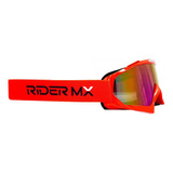 Óculos Motocross Force Vermelho Lente Iridium