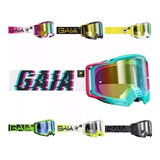 Óculos Motocross Gaia Mx Pro Anti Embaçante Original + Brind