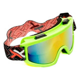 Oculos Motocross Mattos Amarelo Lente Espelhada