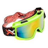 Oculos Motocross Mattos Amarelo Lente Espelhada