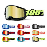 Oculos Motocross Trilha Enduro 100% Strata 2 Lente Espelhada