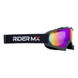 Oculos Motocross Trilha Enduro Lente Colorida Moto Proteção Cor Da Armação Preto Cor Da Lente Iridium Colorido Tamanho Único