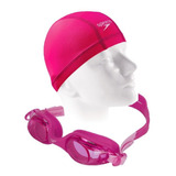 Óculos Natação Speedo Olympic Infantil + Touca Tecido - Kit