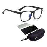 Óculos Proteção Contra Luz Azul - Blue Ray Blocker Incolor Cor Preto - Incolor Cor Da Armação Preta