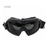 Óculos Proteção Tático Cooler Airsoft Fma Paintball Preto