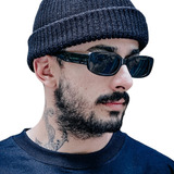 Oculos Retangular Vintage Retro Acetato Lente Colorida Uv400
