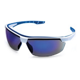Óculos Segurança Steelflex Proteção Uv Neon Azul Espelhado