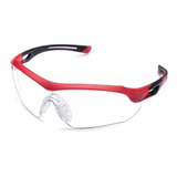 Oculos Sol Ciclismo Bike Vermelho Transparente Proteção Uv