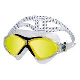 Óculos Speedo Omega Swin Mask Unissex - Preto E Amarelo