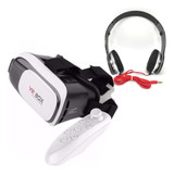 Óculos Vr 3d + Controle Bluetooth