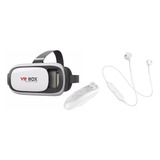 Óculos Vr Box 3d 2.0 + Controle Bluetooth + Fone Bluetooth